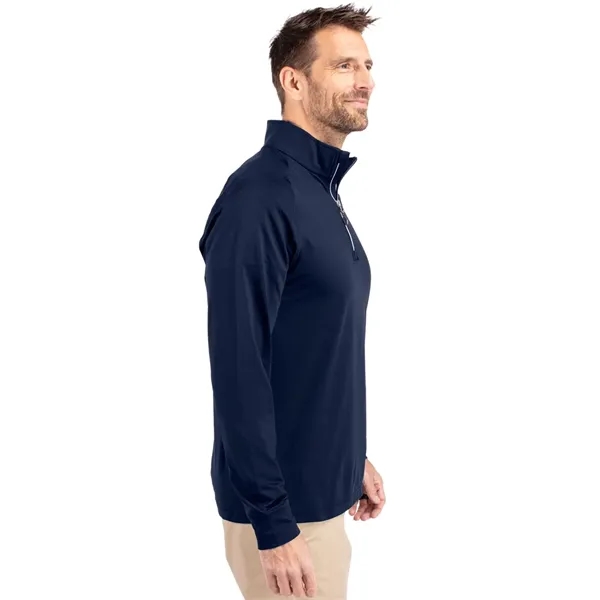 Men's sweatshirt with a quarter-zip, brushed back fleece, raglan sleeves, zipper,... from ASI 47965 Cutter & Buck