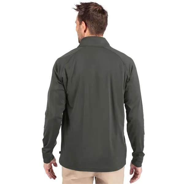 Men's sweatshirt with a quarter-zip, brushed back fleece, raglan sleeves, zipper,... from ASI 47965 Cutter & Buck
