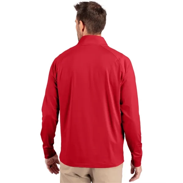 Men's sweatshirt with a quarter-zip, brushed back fleece, raglan sleeves, zipper,... from ASI 47965 Cutter & Buck