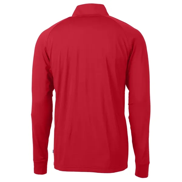 Men's sweatshirt with a quarter-zip, brushed back fleece, raglan sleeves, zipper,... from ASI 47965 Cutter & Buck