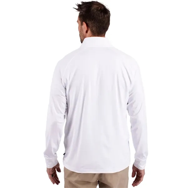 Men's sweatshirt with a quarter-zip, brushed back fleece, raglan sleeves, zipper,... from ASI 47965 Cutter & Buck