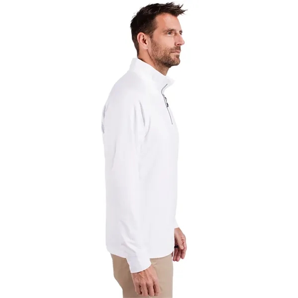 Men's sweatshirt with a quarter-zip, brushed back fleece, raglan sleeves, zipper,... from ASI 47965 Cutter & Buck