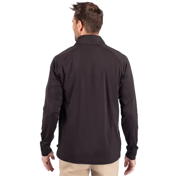 Men's sweatshirt with a quarter-zip, brushed back fleece, raglan sleeves, zipper,... from ASI 47965 Cutter & Buck