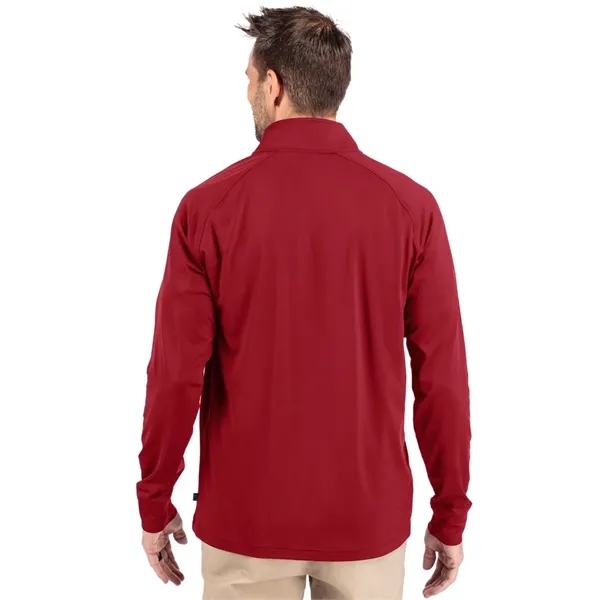 Men's sweatshirt with a quarter-zip, brushed back fleece, raglan sleeves, zipper,... from ASI 47965 Cutter & Buck