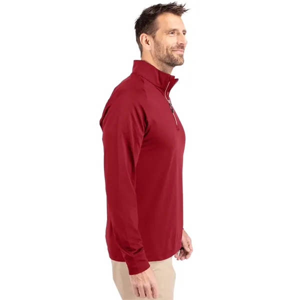 Men's sweatshirt with a quarter-zip, brushed back fleece, raglan sleeves, zipper,... from ASI 47965 Cutter & Buck