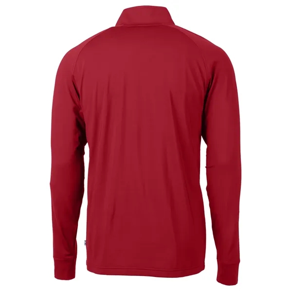 Men's sweatshirt with a quarter-zip, brushed back fleece, raglan sleeves, zipper,... from ASI 47965 Cutter & Buck