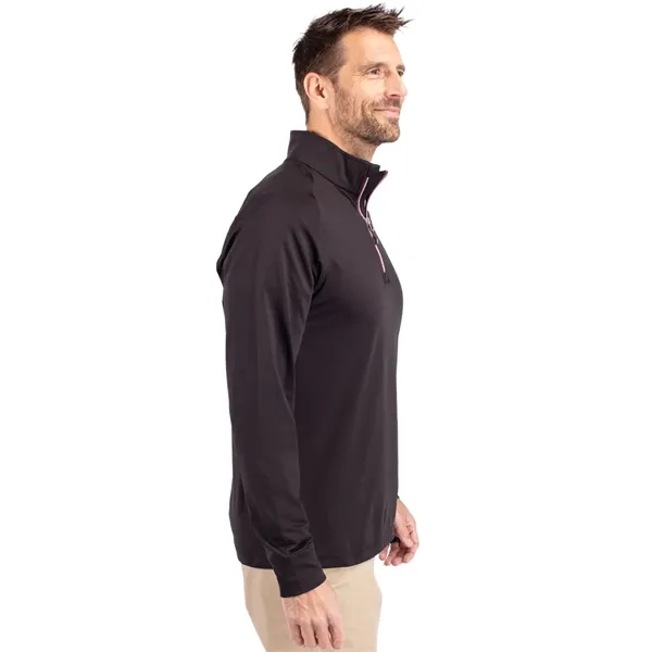 Men's sweatshirt with a quarter-zip, brushed back fleece, raglan sleeves, zipper,... from ASI 47965 Cutter & Buck