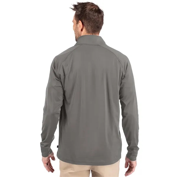 Men's sweatshirt with a quarter-zip, brushed back fleece, raglan sleeves, zipper,... from ASI 47965 Cutter & Buck