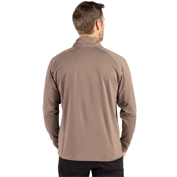 Men's sweatshirt with a quarter-zip, brushed back fleece, raglan sleeves, zipper,... from ASI 47965 Cutter & Buck