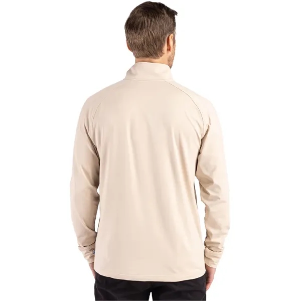 Men's sweatshirt with a quarter-zip, brushed back fleece, raglan sleeves, zipper,... from ASI 47965 Cutter & Buck
