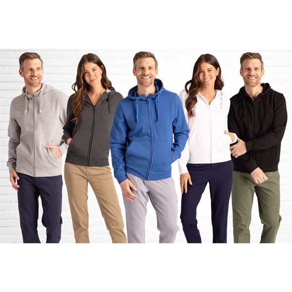 Unisex sweatshirt with a hood, full-zip, anti-pill finish, drawstring, metal grommets,... from ASI 47965 Cutter & Buck