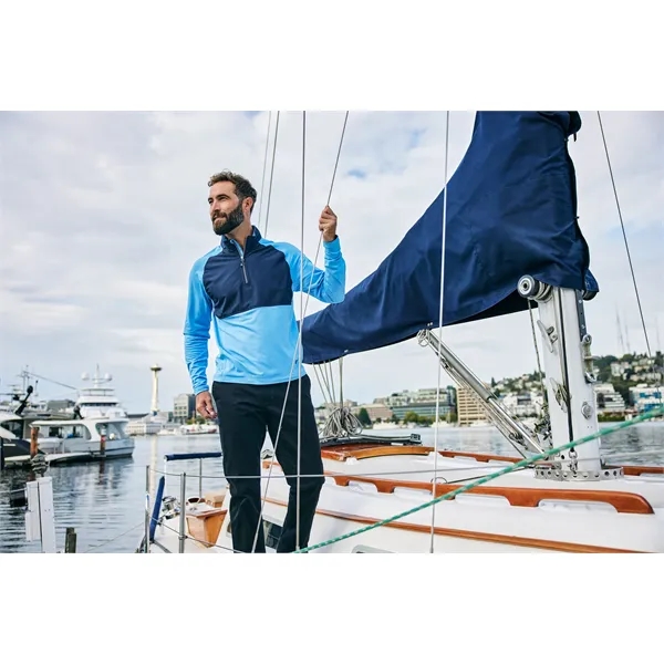 Men's jacket with a quarter-zip, wind resistance, moisture-wicking performance, and UPF... from ASI 47965 Cutter & Buck