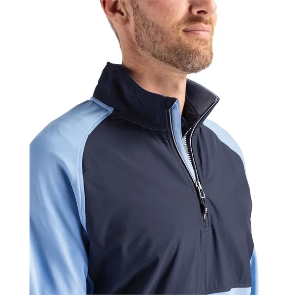 Men's jacket with a quarter-zip, wind resistance, moisture-wicking performance, and UPF... from ASI 47965 Cutter & Buck