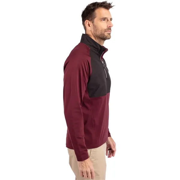 Men's jacket with a quarter-zip, wind resistance, moisture-wicking performance, and UPF... from ASI 47965 Cutter & Buck