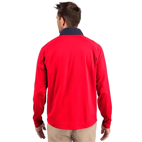 Men's jacket with a quarter-zip, wind resistance, moisture-wicking performance, and UPF... from ASI 47965 Cutter & Buck
