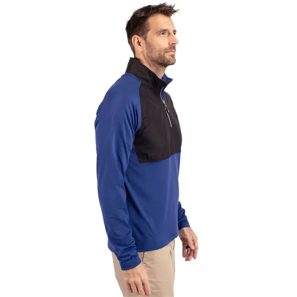 Men's jacket with a quarter-zip, wind resistance, moisture-wicking performance, and UPF... from ASI 47965 Cutter & Buck
