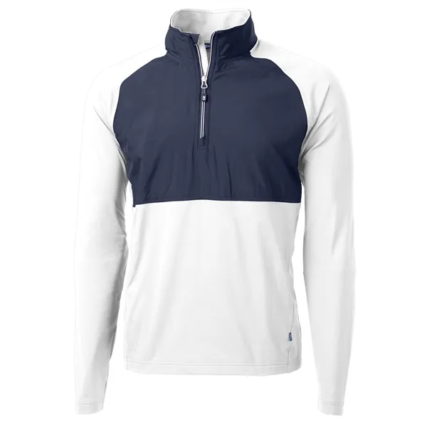 Men's jacket with a quarter-zip, wind resistance, moisture-wicking performance, and UPF... from ASI 47965 Cutter & Buck