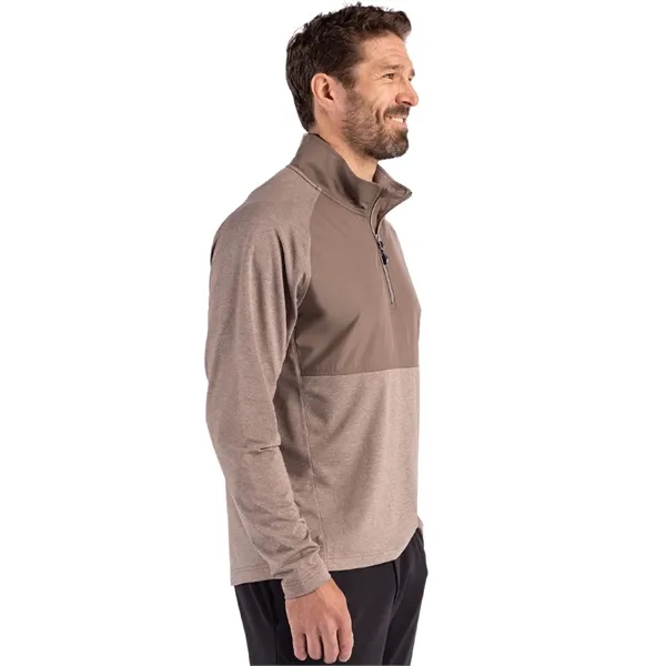 Men's jacket with a quarter-zip, wind resistance, moisture-wicking performance, and UPF... from ASI 47965 Cutter & Buck
