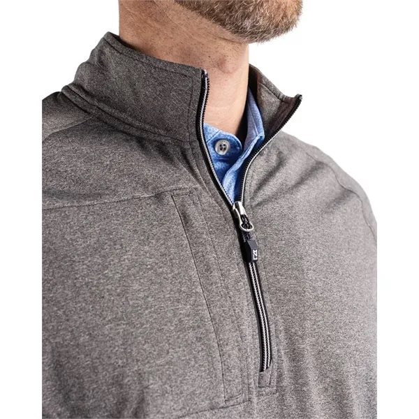 Men's sweatshirt with a quarter-zip, zipper, raglan sleeves, and locker loop.... from ASI 47965 Cutter & Buck