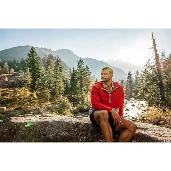 Men's anorak jacket with wind and water resistance, pouch, hood, and... from ASI 47965 Cutter & Buck