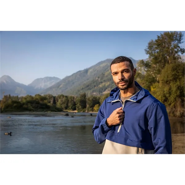 Men's anorak jacket with wind and water resistance, pouch, hood, and... from ASI 47965 Cutter & Buck