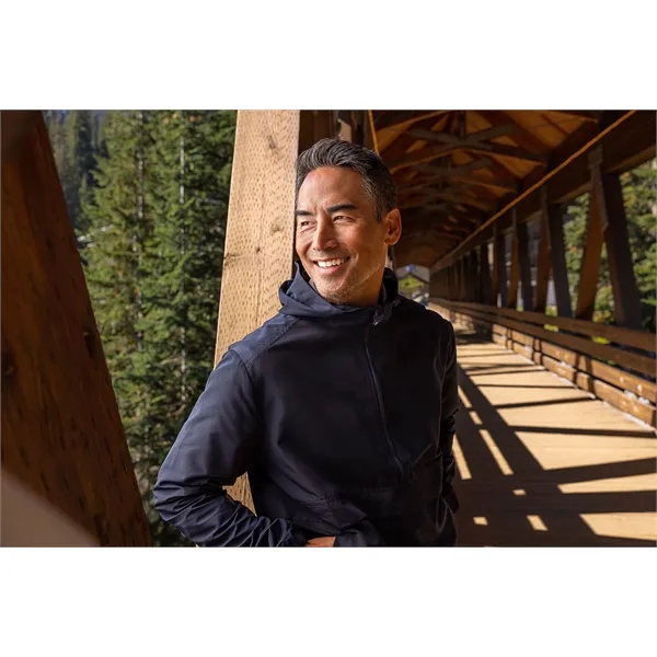 Men's anorak jacket with wind and water resistance, pouch, hood, and... from ASI 47965 Cutter & Buck