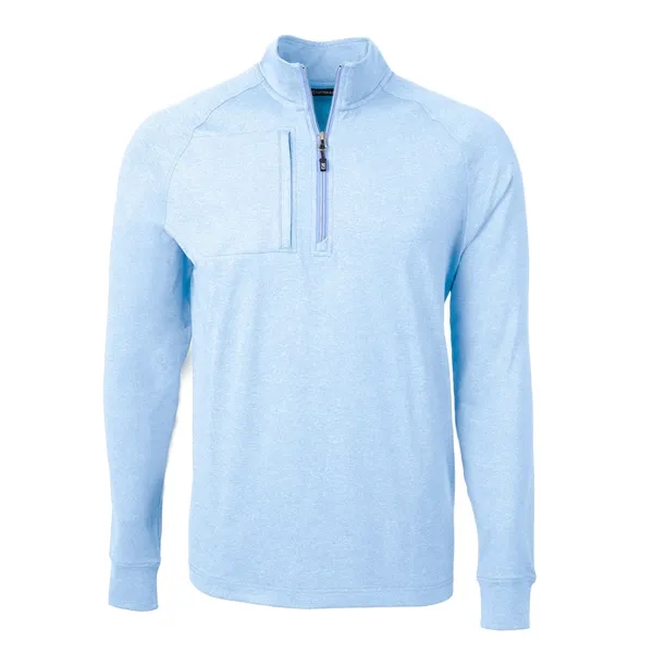 Men's sweatshirt with a quarter-zip, wind resistance, raglan sleeves, zipper, and... from ASI 47965 Cutter & Buck