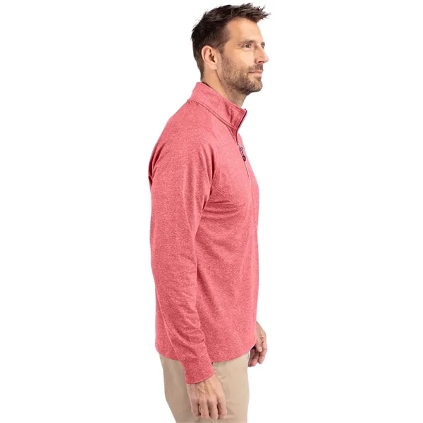 Men's sweatshirt with a quarter-zip, wind resistance, raglan sleeves, zipper, and... from ASI 47965 Cutter & Buck