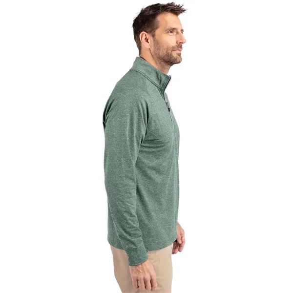 Men's sweatshirt with a quarter-zip, wind resistance, raglan sleeves, zipper, and... from ASI 47965 Cutter & Buck