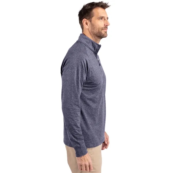Men's sweatshirt with a quarter-zip, wind resistance, raglan sleeves, zipper, and... from ASI 47965 Cutter & Buck