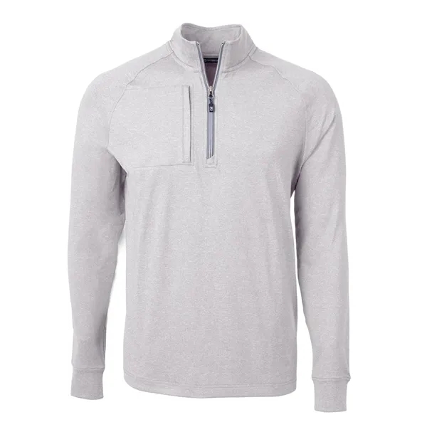 Men's sweatshirt with a quarter-zip, wind resistance, raglan sleeves, zipper, and... from ASI 47965 Cutter & Buck
