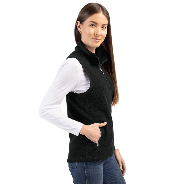 Women's vest with a full-zip, brushed fleece interior, zipper, and pockets.... from ASI 47965 Cutter & Buck