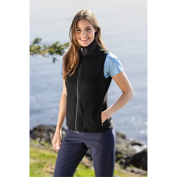 Women's vest with a full-zip, brushed fleece interior, zipper, and pockets.... from ASI 47965 Cutter & Buck