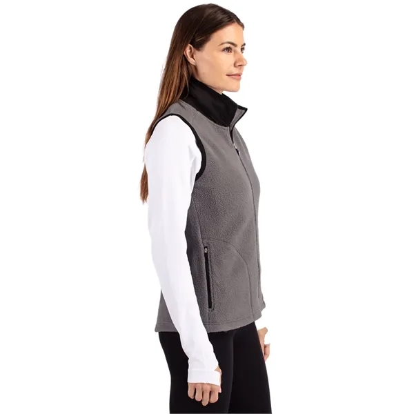Women's vest with a full-zip, brushed fleece interior, zipper, and pockets.... from ASI 47965 Cutter & Buck
