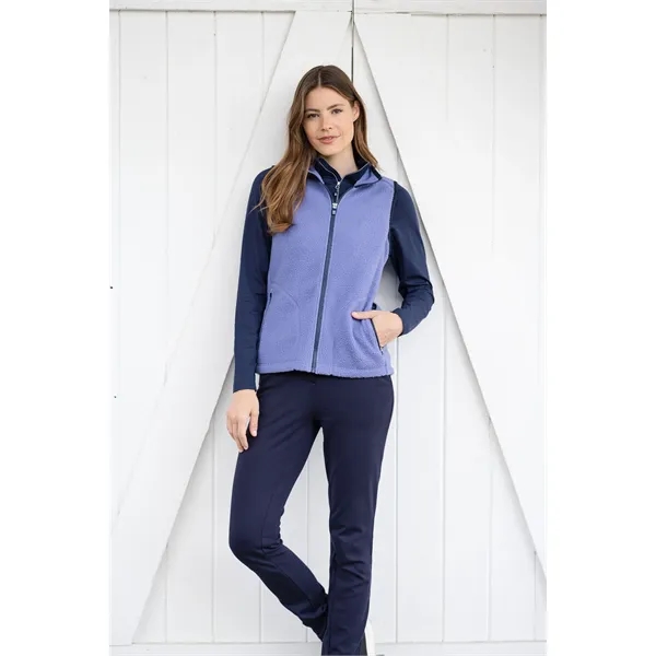 Women's vest with a full-zip, brushed fleece interior, zipper, and pockets.... from ASI 47965 Cutter & Buck