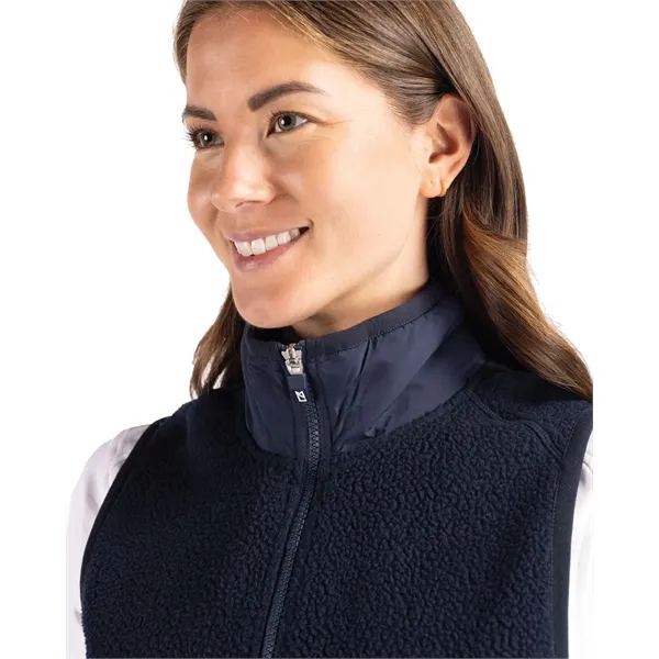Women's vest with a full-zip, brushed fleece interior, zipper, and pockets.... from ASI 47965 Cutter & Buck
