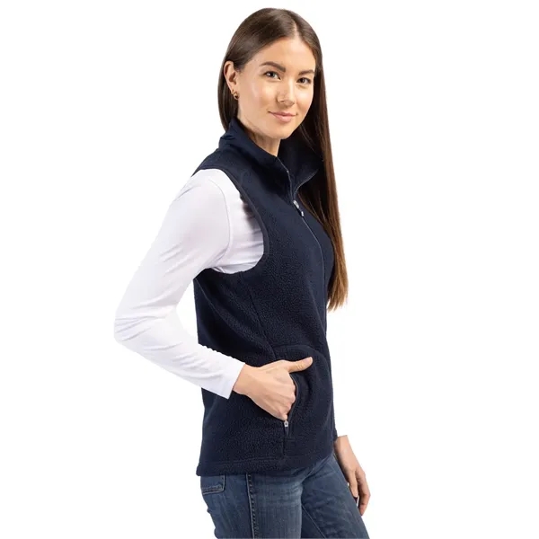 Women's vest with a full-zip, brushed fleece interior, zipper, and pockets.... from ASI 47965 Cutter & Buck