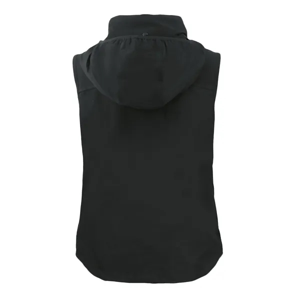Women's vest with a full-zip, wind and water resistance, hood, and... from ASI 47965 Cutter & Buck