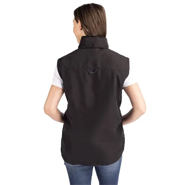 Women's vest with a full-zip, wind and water resistance, hood, and... from ASI 47965 Cutter & Buck