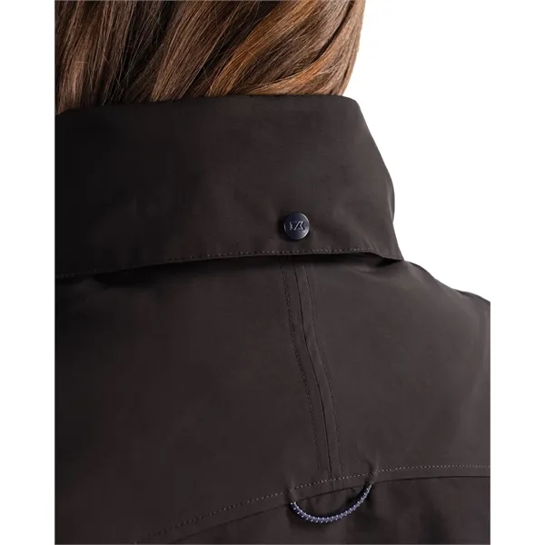 Women's vest with a full-zip, wind and water resistance, hood, and... from ASI 47965 Cutter & Buck