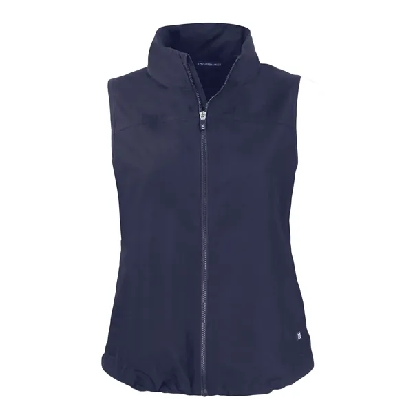 Women's vest with a full-zip, wind and water resistance, hood, and... from ASI 47965 Cutter & Buck