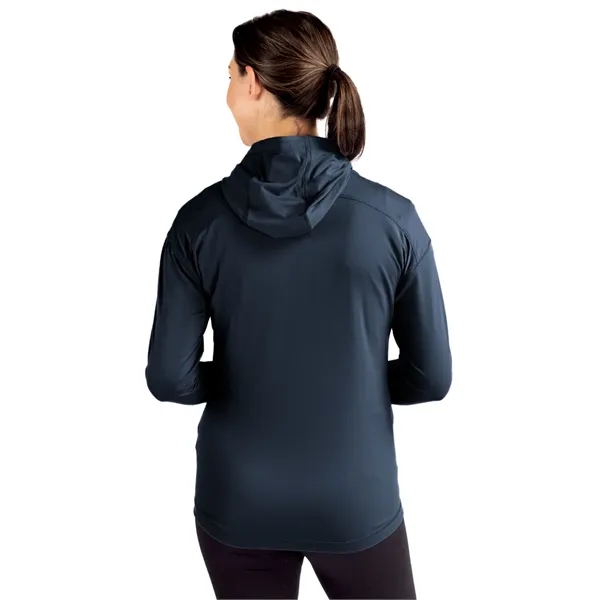 Women's sweatshirt with a full-zip, hood, four-way stretch, UPF 50+ protection,... from ASI 47965 Cutter & Buck