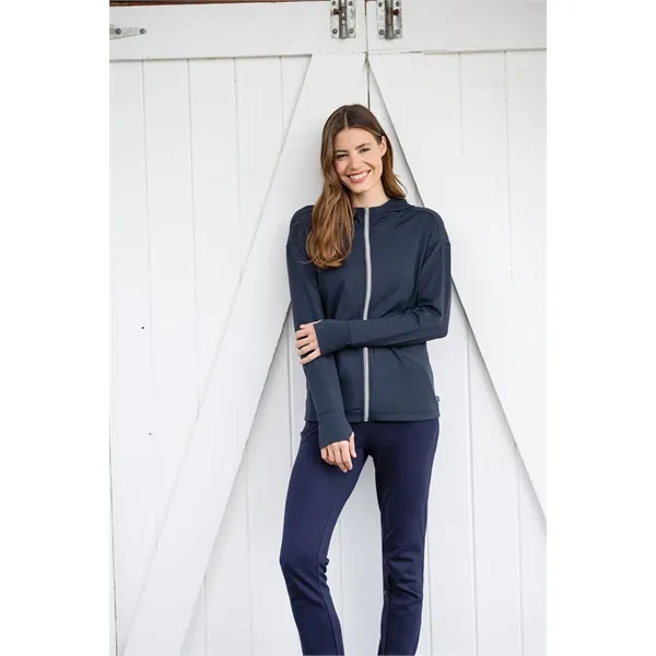Women's sweatshirt with a full-zip, hood, four-way stretch, UPF 50+ protection,... from ASI 47965 Cutter & Buck