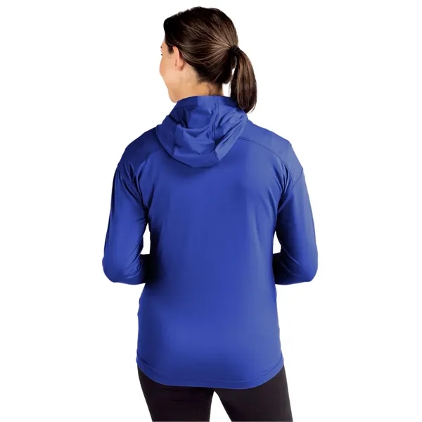 Women's sweatshirt with a full-zip, hood, four-way stretch, UPF 50+ protection,... from ASI 47965 Cutter & Buck