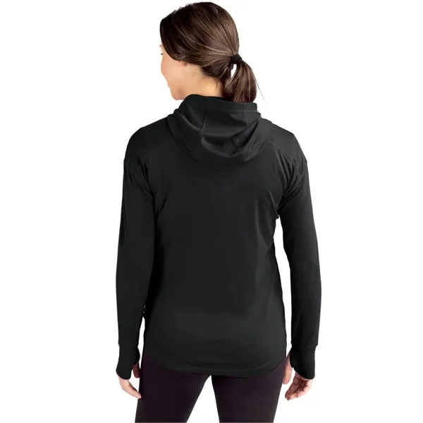 Women's sweatshirt with a half-zip, hood, moisture-wicking performance, UPF 50+ protection,... from ASI 47965 Cutter & Buck