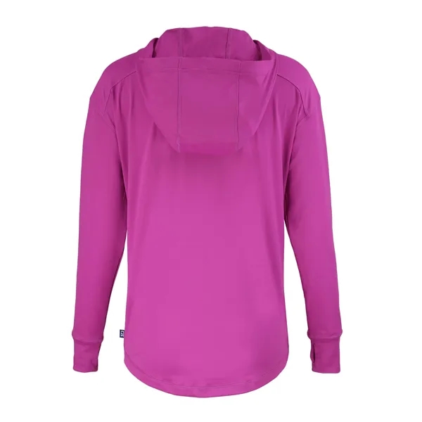 Women's sweatshirt with a half-zip, hood, moisture-wicking performance, UPF 50+ protection,... from ASI 47965 Cutter & Buck