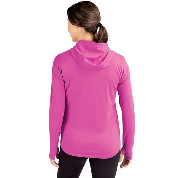 Women's sweatshirt with a half-zip, hood, moisture-wicking performance, UPF 50+ protection,... from ASI 47965 Cutter & Buck