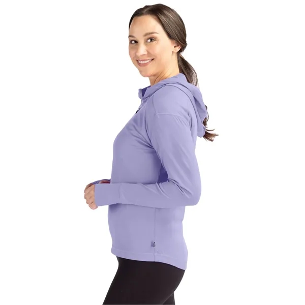 Women's sweatshirt with a half-zip, hood, moisture-wicking performance, UPF 50+ protection,... from ASI 47965 Cutter & Buck