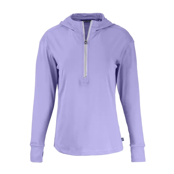 Women's sweatshirt with a half-zip, hood, moisture-wicking performance, UPF 50+ protection,... from ASI 47965 Cutter & Buck