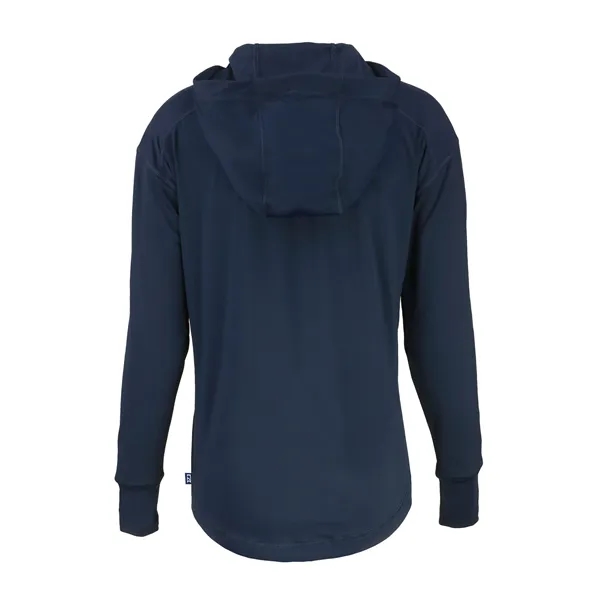 Women's sweatshirt with a half-zip, hood, moisture-wicking performance, UPF 50+ protection,... from ASI 47965 Cutter & Buck